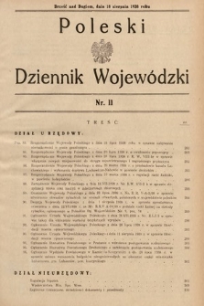 Poleski Dziennik Wojewódzki. 1938, nr 11