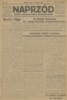 Naprzód : organ Polskiej Partji Socjalistycznej. 1929, nr 177