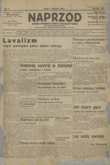 Naprzód : organ Polskiej Partji Socjalistycznej. 1936, nr 1