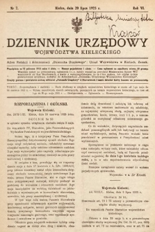 Dziennik Urzędowy Województwa Kieleckiego. 1925, nr 7