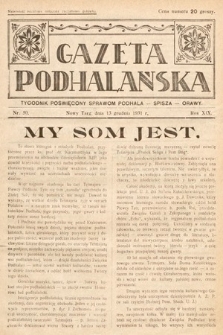 Gazeta Podhalańska : tygodnik poświęcony sprawom Podhala, Spisza, Orawy. 1931, nr 50