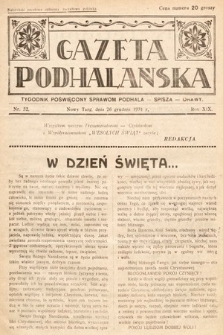 Gazeta Podhalańska : tygodnik poświęcony sprawom Podhala, Spisza, Orawy. 1931, nr 52