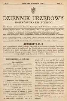 Dziennik Urzędowy Województwa Kieleckiego. 1925, nr 11