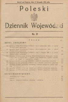 Poleski Dziennik Wojewódzki. 1938, nr 17
