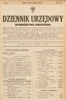 Dziennik Urzędowy Województwa Kieleckiego. 1926, nr 2