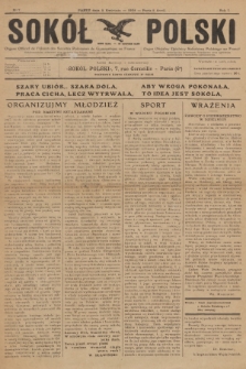 Sokół Polski : organe officiel de l'Union des Sociétés Polonaises de Gymnastique en France (...) = organ oficjalny Dzielnicy Sokolstwa Polskiego we Francji : tygodnik, poświęcony interesom Sokolstwa oraz sprawom społecznym i narodowo-oświatowym. R.1, 1924, № 7