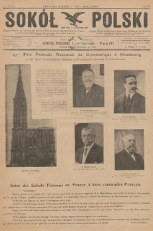 Sokół Polski : organe officiel de l'Union des Sociétés Polonaises de Gymnastique en France (...) = organ oficjalny Dzielnicy Sokolstwa Polskiego we Francji : tygodnik, poświęcony interesom Sokolstwa oraz sprawom społecznym i narodowo-oświatowym. R.2, 1925, № 67