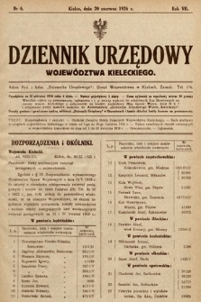 Dziennik Urzędowy Województwa Kieleckiego. 1926, nr 6
