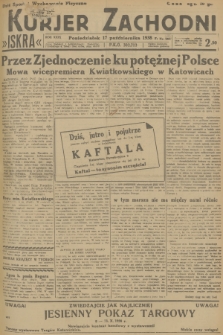 Kurjer Zachodni Iskra. R.29, 1938, nr 285