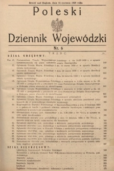Poleski Dziennik Wojewódzki. 1939, nr 6