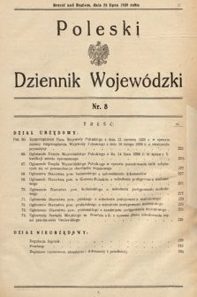 Poleski Dziennik Wojewódzki. 1939, nr 8