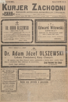 Kurjer Zachodni Iskra : dziennik polityczny, gospodarczy i literacki. R.18, 1927, nr 63
