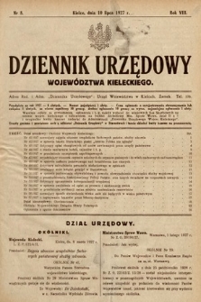 Dziennik Urzędowy Województwa Kieleckiego. 1927, nr 8