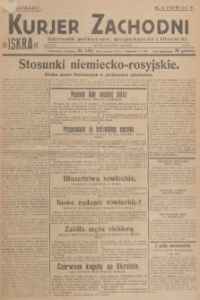 Kurjer Zachodni Iskra : dziennik polityczny, gospodarczy i literacki. R.18, 1927, nr 171