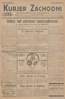 Kurjer Zachodni Iskra : dziennik polityczny, gospodarczy i literacki. R.18, 1927, nr 184