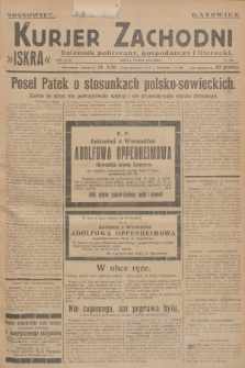 Kurjer Zachodni Iskra : dziennik polityczny, gospodarczy i literacki. R.18, 1927, nr 186