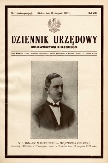 Dziennik Urzędowy Województwa Kieleckiego. 1927, nr 9 (nadzwyczajny)