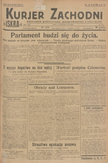 Kurjer Zachodni Iskra : dziennik polityczny, gospodarczy i literacki. R.18, 1927, nr 252