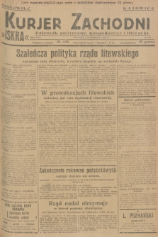 Kurjer Zachodni Iskra : dziennik polityczny, gospodarczy i literacki. R.18, 1927, nr 277