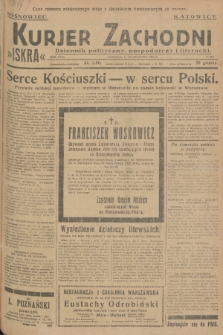 Kurjer Zachodni Iskra : dziennik polityczny, gospodarczy i literacki. R.18, 1927, nr 284
