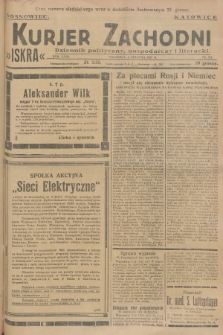 Kurjer Zachodni Iskra : dziennik polityczny, gospodarczy i literacki. R.18, 1927, nr 333