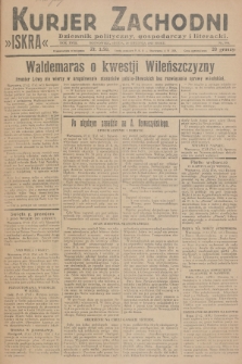 Kurjer Zachodni Iskra : dziennik polityczny, gospodarczy i literacki. R.18, 1927, nr 354