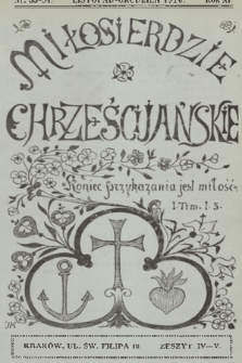 Miłosierdzie Chrześcijańskie. R.11, 1916, nr 33-34