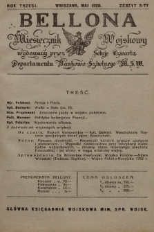 Bellona : miesięcznik wojskowy wydawany przez Sekcję Czwartą Departamentu Naukowo-Szkolnego M. S. W. R.3, 1920, Zeszyt 5