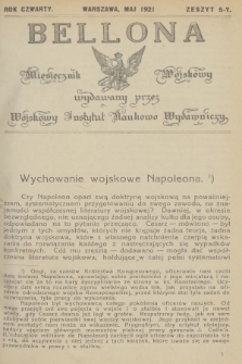 Bellona : miesięcznik wojskowy wydawany przez Wojskowy Instytut Naukowo Wydawniczy. R.4, 1921, Zeszyt 5