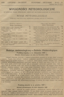 Wiadomości Meteorologiczne = Bulletin Mètèorologique. 1925, nr 12-13