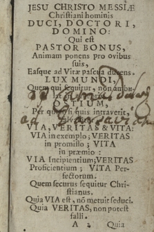 Thomæ A Kempis Canonici Regvl. ord[ini]s S. Augustini De Imitatione Christi Libri Quatuor
