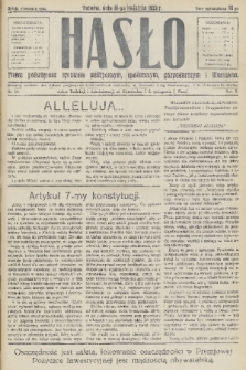 Hasło : pismo poświęcone sprawom politycznym, społecznym, gospodarczym i literackim. R.10, 1935, nr 16