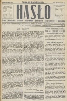Hasło : pismo poświęcone sprawom politycznym, społecznym, gospodarczym i literackim. R.10, 1935, nr 17