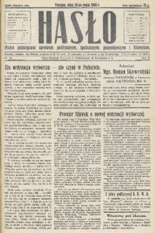 Hasło : pismo poświęcone sprawom politycznym, społecznym, gospodarczym i literackim. R.10, 1935, nr 19