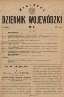 Kielecki Dziennik Wojewódzki. 1929, nr 1