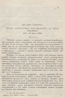 Bellona : dwumiesięcznik wojskowy wydawany przez Wojskowy Instytut Naukowo-Wydawniczy. R.11, T.34, 1929, Zeszyt 1
