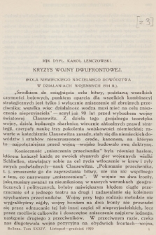 Bellona : dwumiesięcznik wojskowy wydawany przez Wojskowy Instytut Naukowo-Wydawniczy. R.11, T.34, 1929, Zeszyt 3