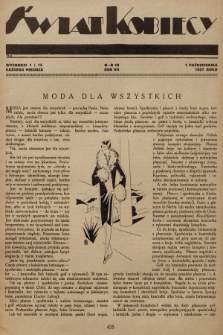Świat Kobiecy. R.7, 1927, nr 19 + wkładka