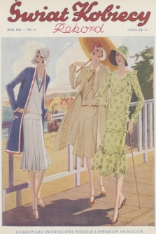 Świat Kobiecy. R.9, 1929, nr 15 + dod. + wkładka