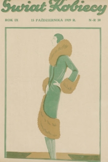 Świat Kobiecy. R.9, 1929, nr 20 + dod.