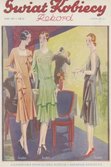 Świat Kobiecy. R.9, 1929, nr 23 + wkładka