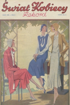 Świat Kobiecy. R.10, 1930, nr 11 + dod. + wkładka