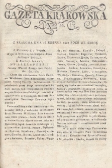 Gazeta Krakowska. 1820 , nr 66