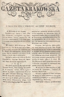 Gazeta Krakowska. 1820 , nr 72