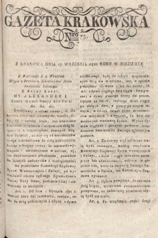 Gazeta Krakowska. 1820 , nr 75