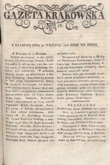 Gazeta Krakowska. 1820 , nr 76