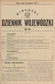 Kielecki Dziennik Wojewódzki. 1929, nr 16
