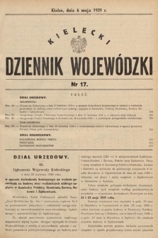 Kielecki Dziennik Wojewódzki. 1929, nr 17