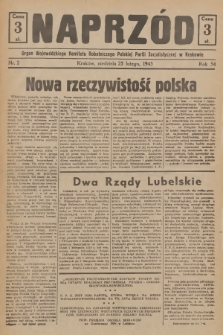 Naprzód : organ Wojewódzkiego Komitetu Robotniczego Polskiej Partii Socjalistycznej w Krakowie. 1945, nr 2