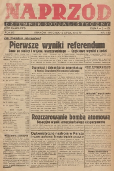 Naprzód : dziennik socjalistyczny : organ WK PPS. 1946, nr 143